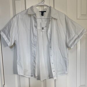 Forever 21 White Button Down Shirt